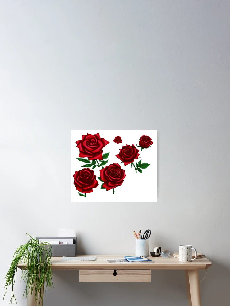 Thumbnail 2 of 3, Poster, Red Roses designed and sold by JeMiChi Art.