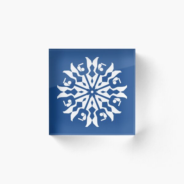 Guitar Snowflake Acrylic Block