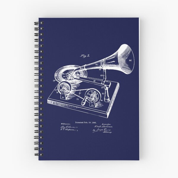 Item preview, Vintage Phonograph 1895 Patent Blueprint designed and sold by MadebyDesign.
