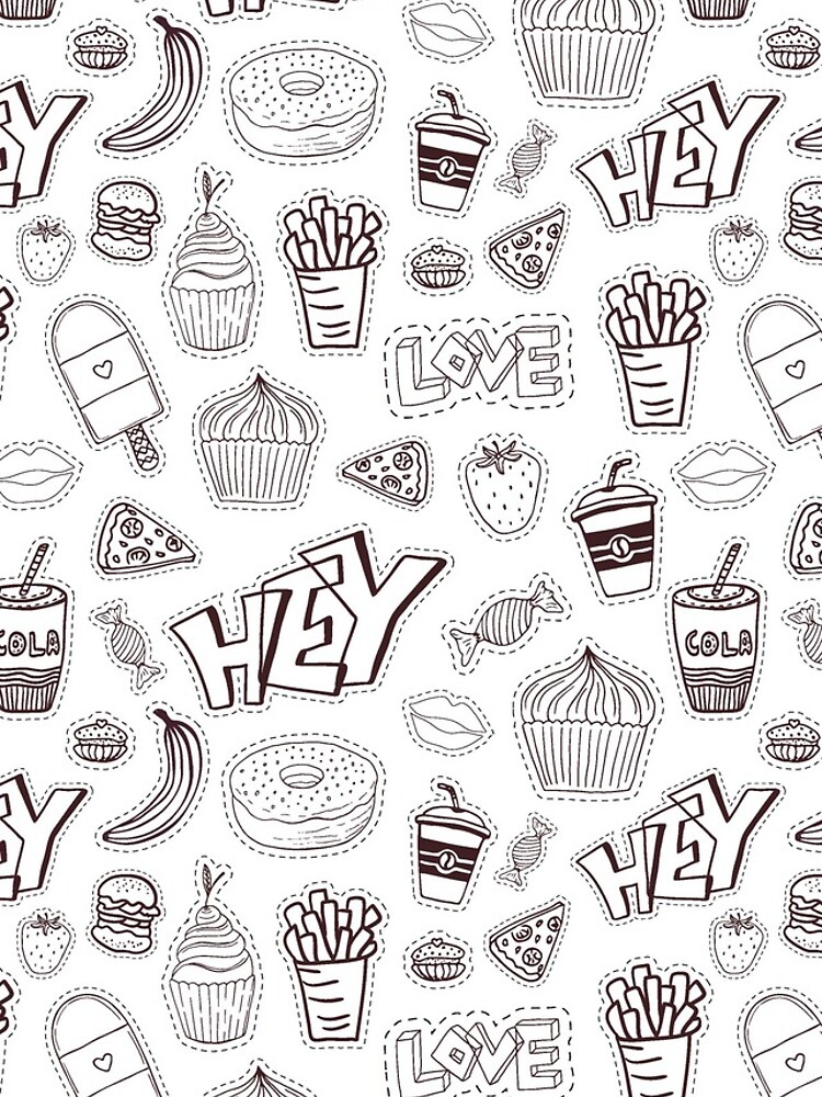 Thumbnail 5 of 5, iPhone Case, Cartoon Food Pattern designed and sold by OutLoudDesigns.