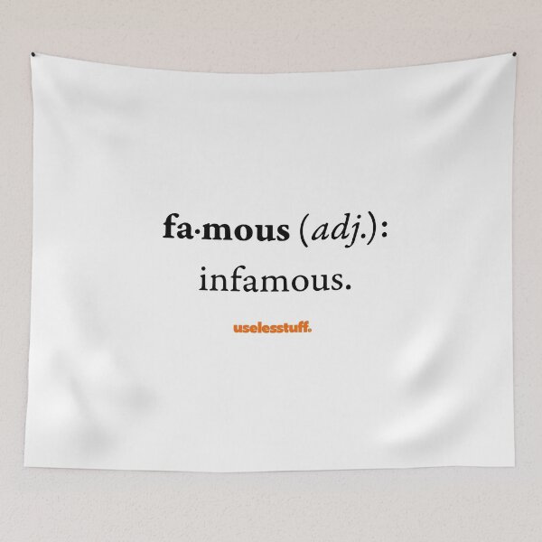 Item preview, 16867-01-BLT - Diccionario Uselesstuff® - Famoso - Infame (Negro) designed and sold by Uselesstuff.