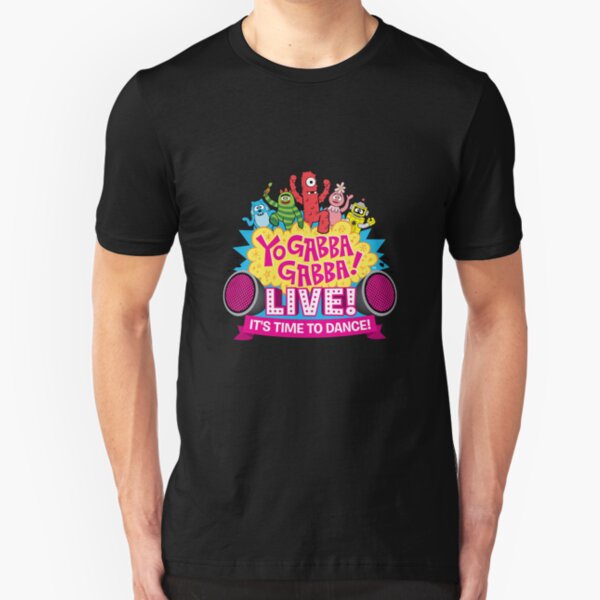Yo Gabba Gabba Live It's Time To dance Slim Fit T-Shirt