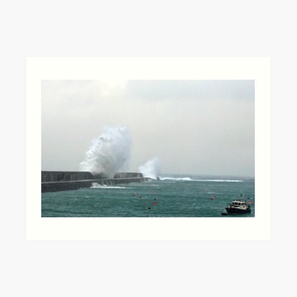 Alderney Breakwater Art Print