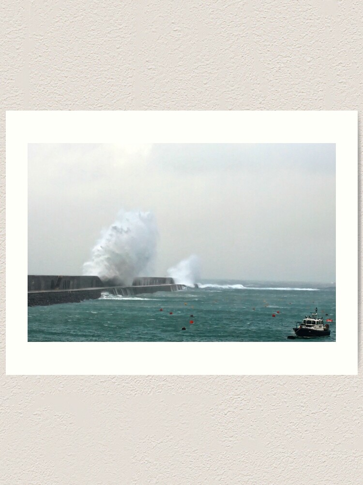 Alternate view of Alderney Breakwater Art Print