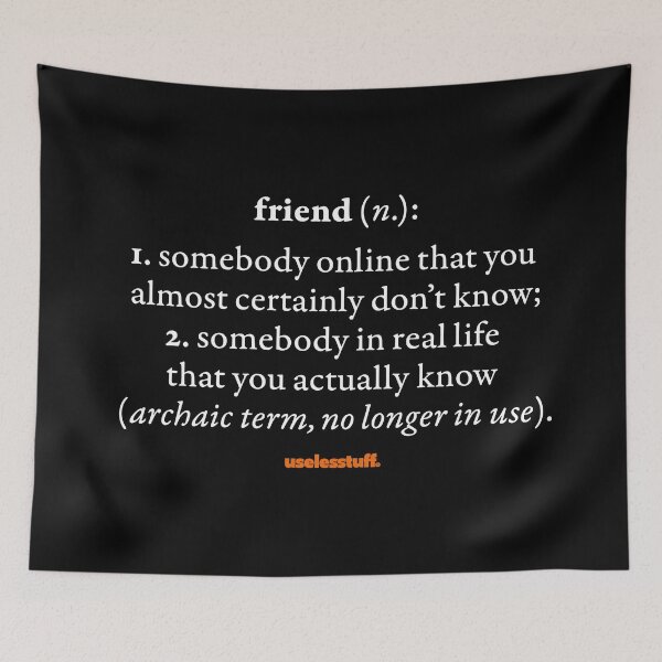 Item preview, 16868-01-BDK – Uselesstuff® Dictionary – Friend – Virtual (White) designed and sold by Uselesstuff.