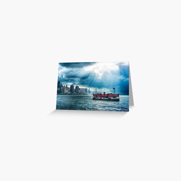 Star Ferry Crossing Hong Kong Harbour Greeting Card