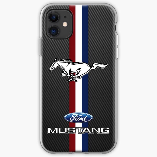 Ford Mustang Emblem Black carbon iPhone Soft Case