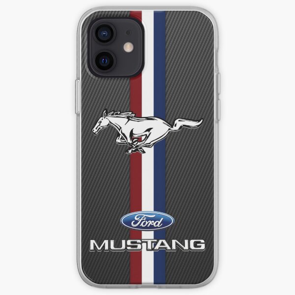 Ford Mustang Emblem Black carbon iPhone Soft Case