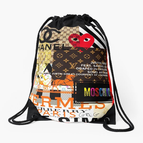 Fashions Collage Drawstring Bag