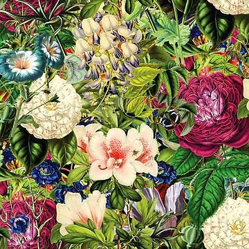 Artwork thumbnail, Vintage Botanical Floral Garden by AntiqueImages