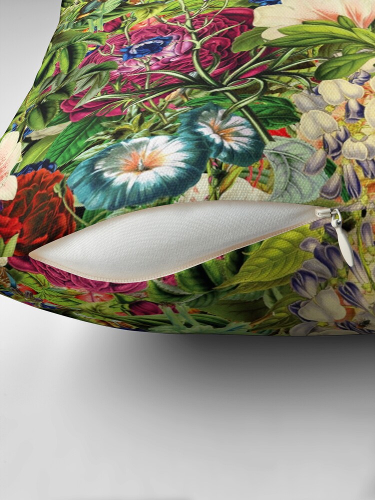 Thumbnail 2 of 4, Pillow, Vintage Botanical Floral Garden designed and sold by AntiqueImages.