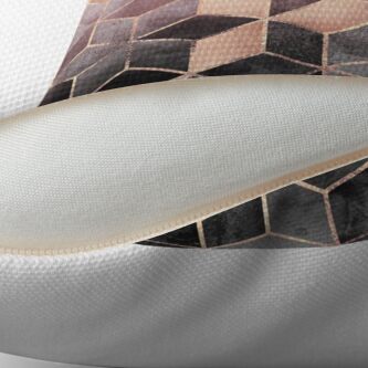 Alternate view of Pink And Grey Gradient Cubes Throw Pillow