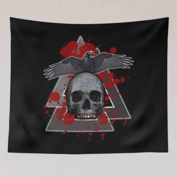 Item preview, Viking Death Skull, Raven, Valknut designed and sold by C0SMICALCHEMY.