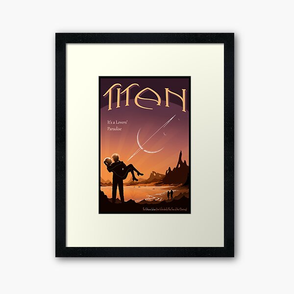 Titan Travel Poster Framed Art Print