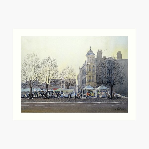 Market Day, Salisbury. Art Print