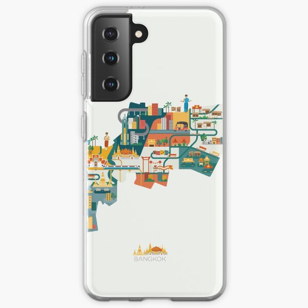 Map of Bangkok Samsung Galaxy Soft Case