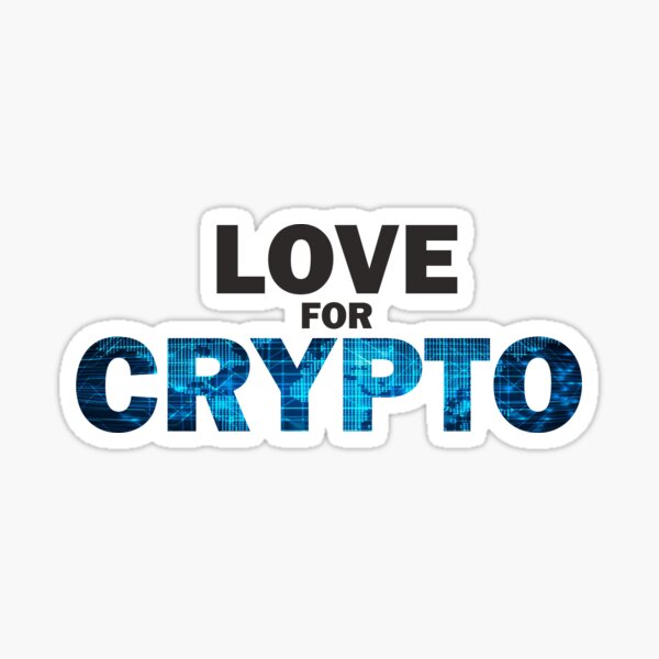 Love For Crypto Logo Sticker