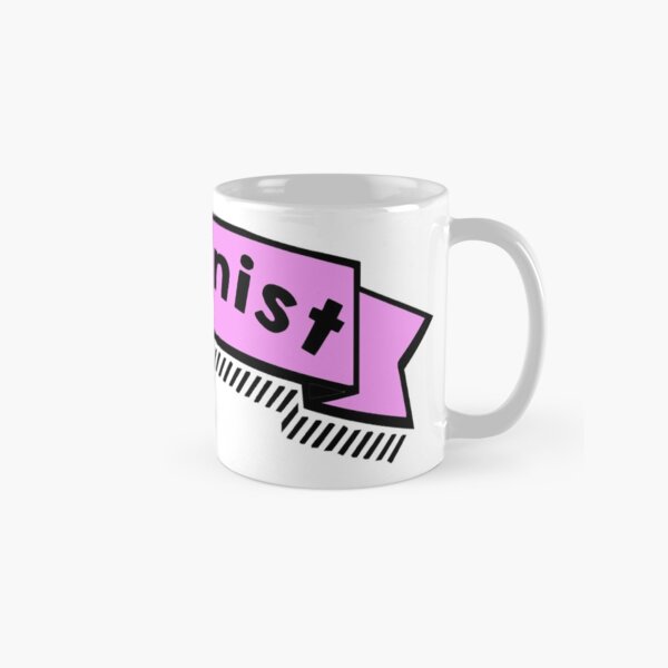 Vista previa del artículo con la obra «Cinta rosa feminista», diseñado y vendido por SerpentSkyArts.