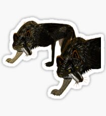 Pegatina Totem black Buffalo wolf (nubilus)