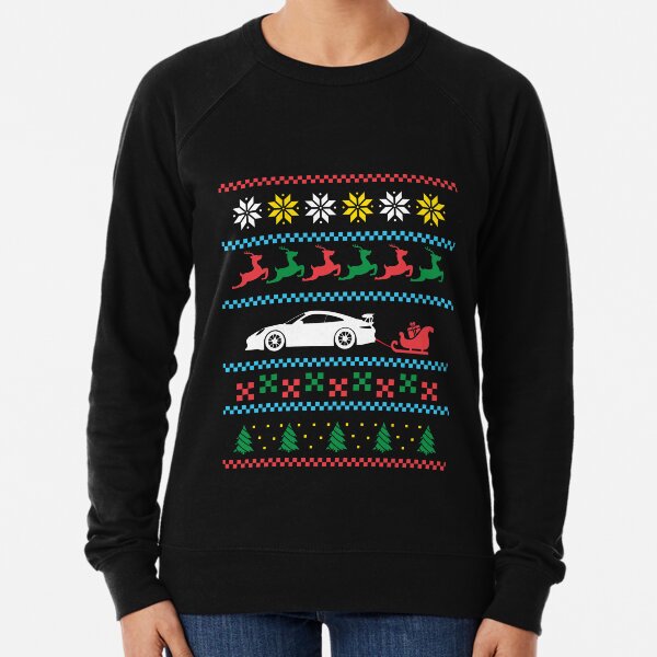 Voiture de sport style Noël tricoté drôle Sweatshirt léger