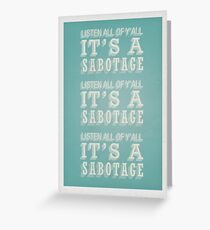 Tarjeta de felicitación Sabotaje