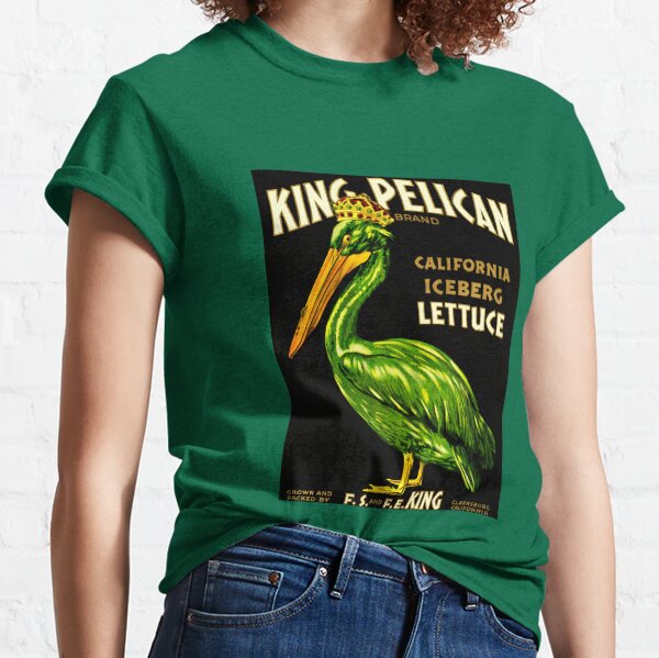 King Pelican Brand Vintage Lettuce Food Advert Classic T-Shirt