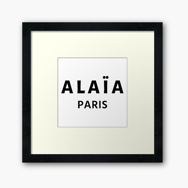 Alaïa - Alaia Name paris logo Framed Art Print