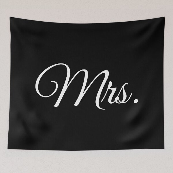 Item preview, Mrs. White Lettering On Black designed and sold by rewstudio.