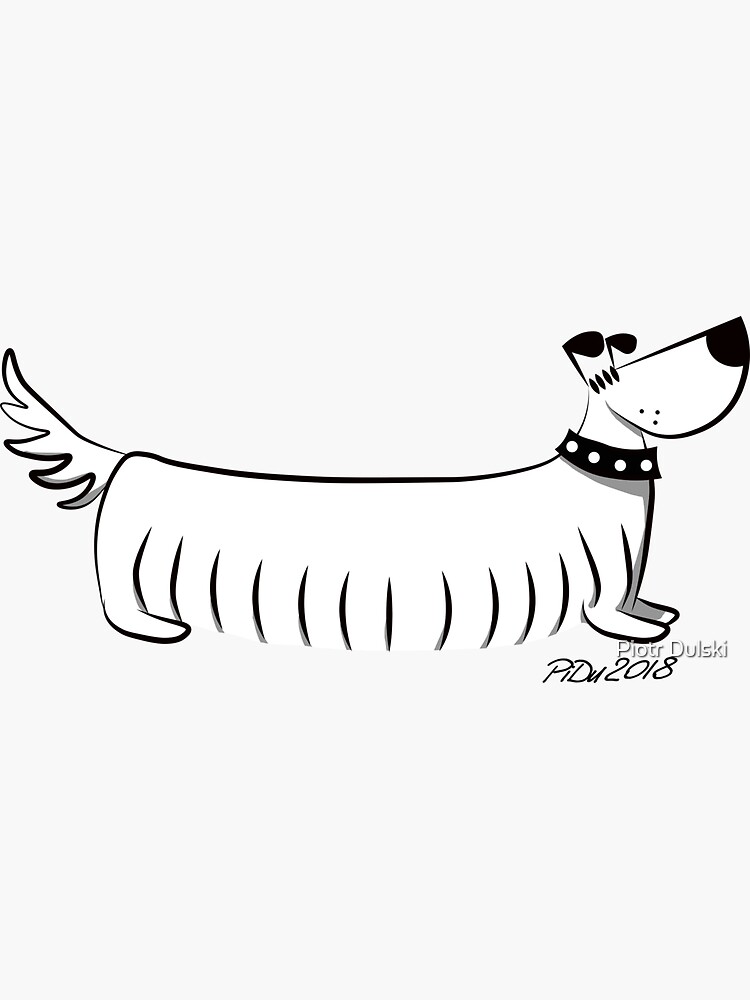 "Long Dog" Sticker for Sale by cartoonblog Redbubble