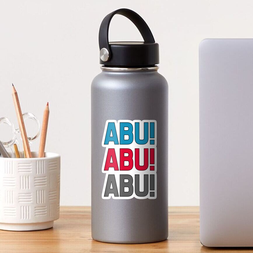 "Abu! Abu! Abu!" Sticker for Sale by dreamhustle | Redbubble