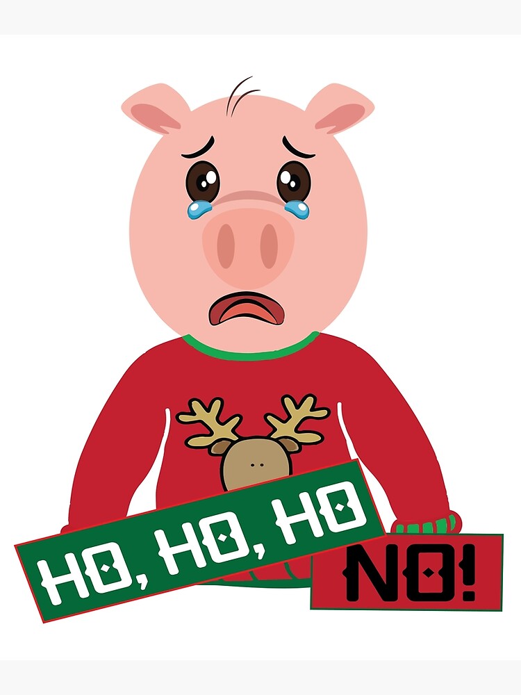 Disover Ugly Christmas pig Premium Matte Vertical Poster