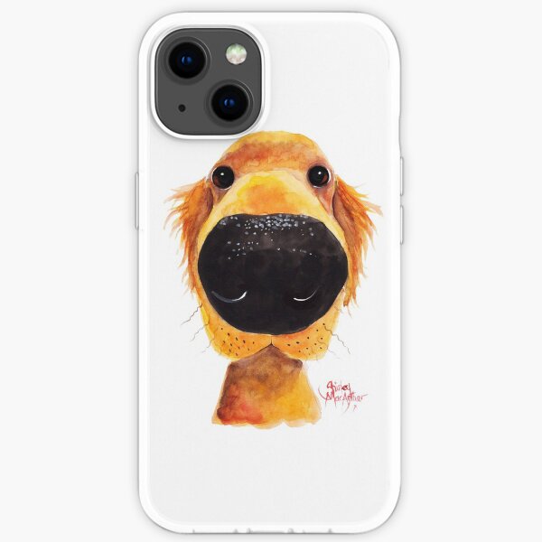 Labrador / Golden Retriever PRiNT ' NoSeY DoG RoY ' BY SHiRLeY MacARTHuR iPhone Soft Case