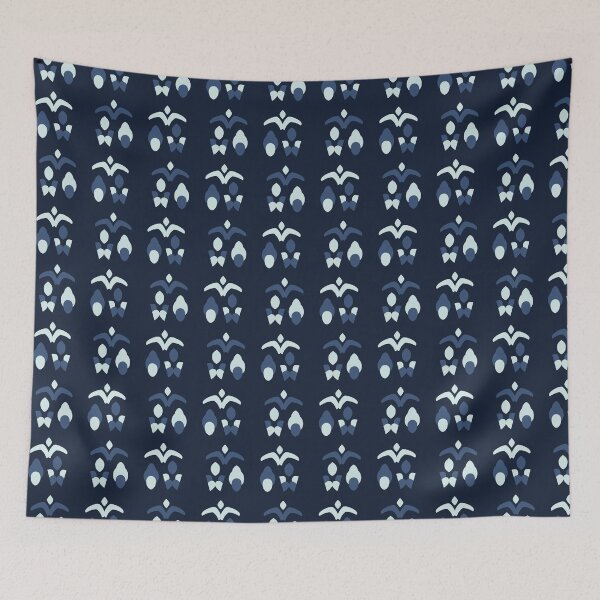 Item preview, Abstract Shapes Lines Pattern Indigo Stripes designed and sold by Limolida.