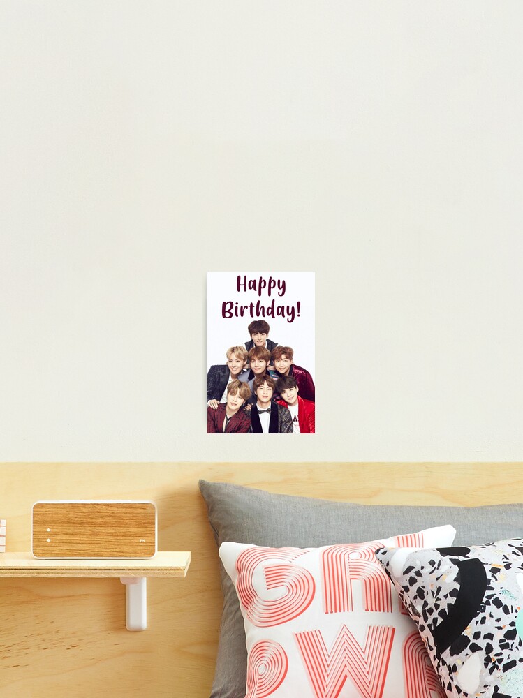 Impression Photo Bts Joyeux Anniversaire Par Wwshd Redbubble