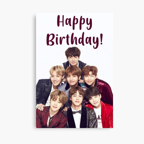 "BTS - Happy Birthday!" Canvas Print For Sale By Wwshd | Redbubble