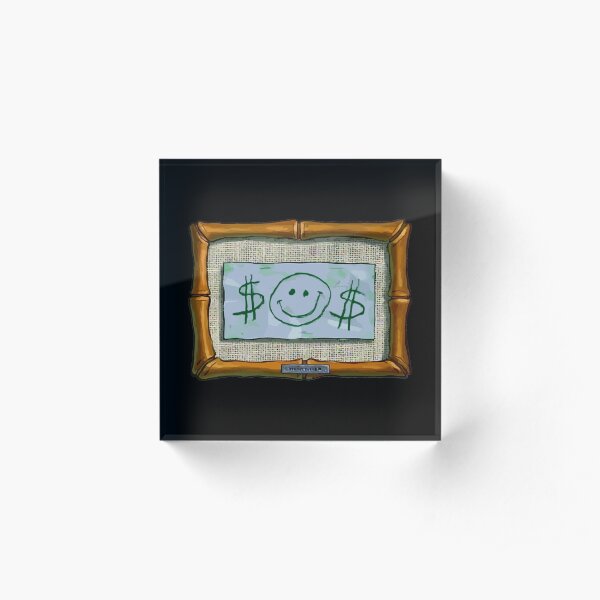 $$ Mr. Krabs First Dollar $$ Acrylic Block