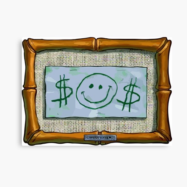$$ M. Krabs Premier dollar $$ Impression sur toile