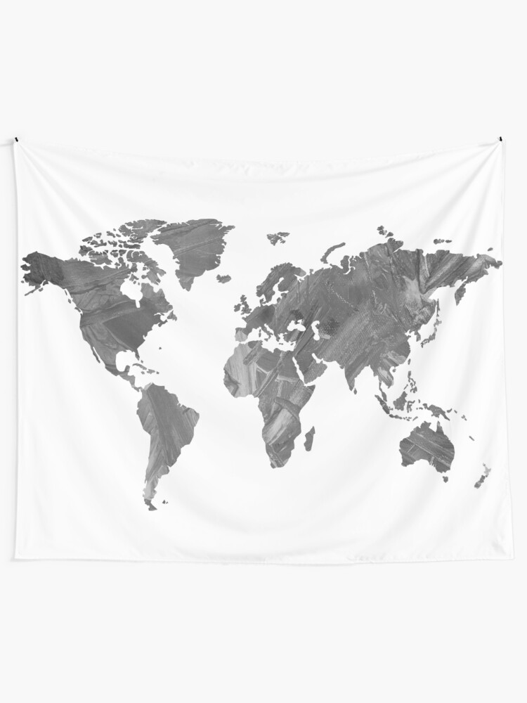 Alternate view of MAP-B&W Freedom vibes worldwide Tapestry