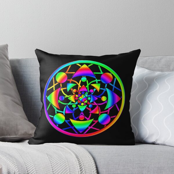 Item preview, Psychedelic Rainbow Mandala or Kaleidoscope in Sixties Hippie Flower Power Colors designed and sold by FELSENSTEIN.
