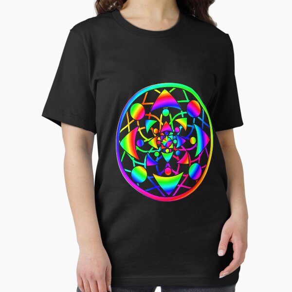 Item preview, Psychedelic Rainbow Mandala or Kaleidoscope in Sixties Hippie Flower Power Colors designed and sold by FELSENSTEIN.