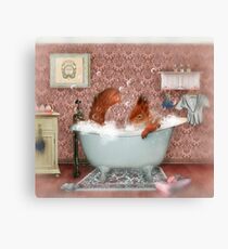 Miss Suzy Takes a Bath Canvas Print