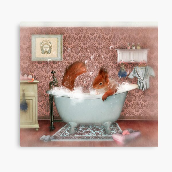 Miss Suzy Takes a Bath Canvas Print