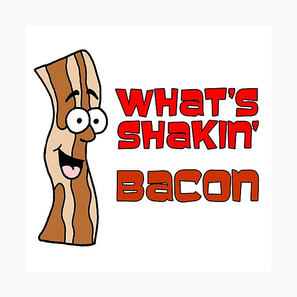 Item preview, What's Shakin' Bacon Cartoon Bacon Humor designed and sold by jaycartoonist.