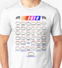 Schedule Nascar Cup Series 2019 white Unisex T-Shirt