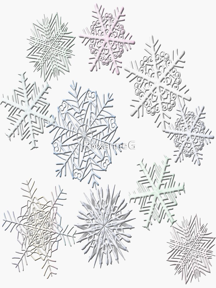 Teal Snowflake Sticker