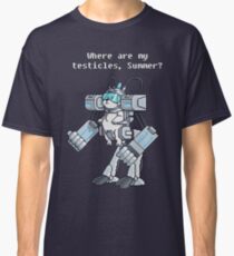 Where Are My Testicles - Mecha Snuffles - Rick and Morty Classic T-Shirt