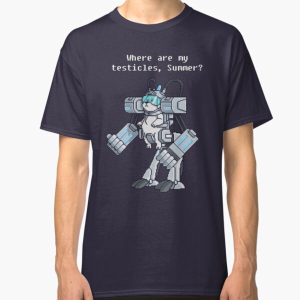 Where Are My Testicles - Mecha Snuffles - Rick and Morty Classic T-Shirt