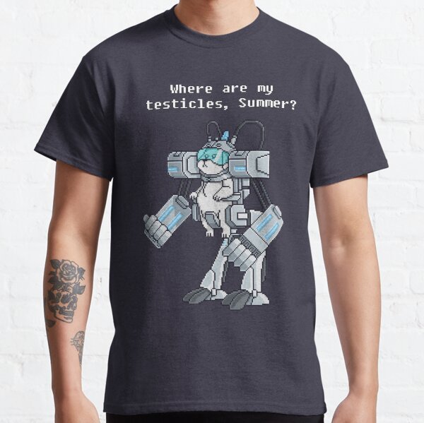 Where Are My Testicles - Mecha Snuffles - Rick and Morty Classic T-Shirt