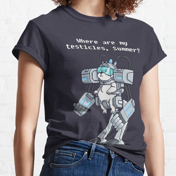 Where Are My Testicles - Mecha Snuffles - Rick and Morty Classic T-Shirt