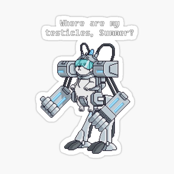 Where Are My Testicles - Mecha Snuffles - Rick and Morty Sticker